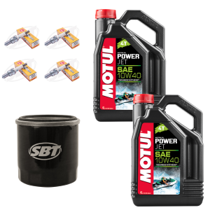 Motul Powerjet Yamaha 4-takt servicesats med SBT oljefilter (ej 1800cc) + CR9EB