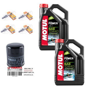 Motul Powerjet Yamaha 4-takt servicesats med original oljefilter (ej 1800cc) + CR9EB