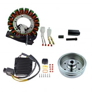Kit Improved Flywheel + Flywheel Puller + Stator + Mosfet Voltage Regulator for Suzuki LTA / LTF 400 Eiger 2002-2007
