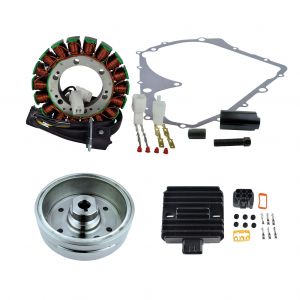 Kit Improved Flywheel + Flywheel Puller + Stator + Voltage Regulator Gasket for Suzuki LTA 400 Eiger 4x4 Auto 2002-2007